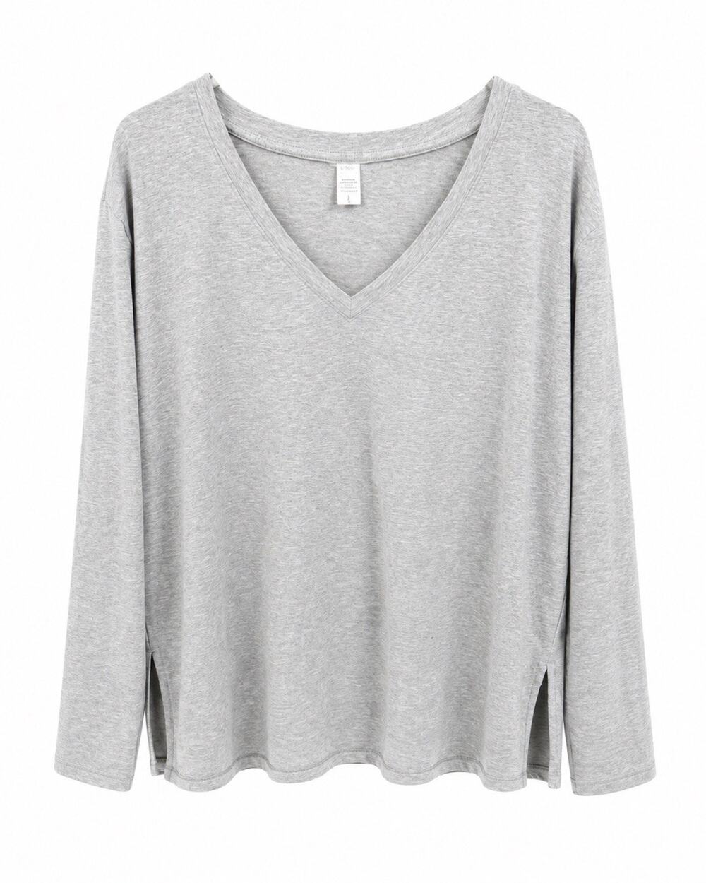 Athleta T Shirt Womens Large Long Sleeve Cotton Blend Stretch Lightweight Top